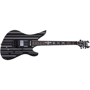 Schecter Synyster Gates Custom-S Sustainiac & Floyd Rose - Gloss Black with Silver Pin Stripes [MIK]