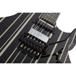 Schecter Synyster Gates Custom-S Sustainiac & Floyd Rose - Gloss Black with Silver Pin Stripes [MIK]