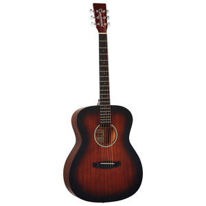 Tanglewood TWCR O LH Crossroads Orchestra Left-Handed Best Beginner Acoustic Guitar for Starters, Whiskey Burst