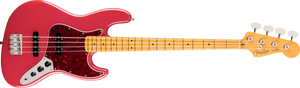 [PREORDER] Fender American Professional Classic Jazz Bass Electric Guitar, Maple FB, Faded Dakota Red