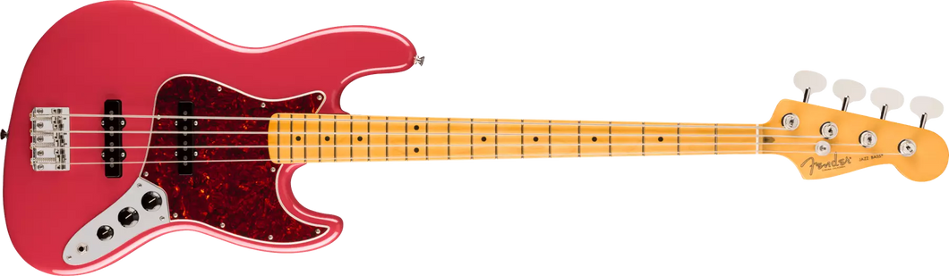 [PREORDER] Fender American Professional Classic Jazz Bass Electric Guitar, Maple FB, Faded Dakota Red
