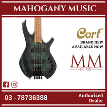 Cort Artisan-Series Space4 Headless 4-Strings Electric Bass Guitar W/Bag Star Dust Green