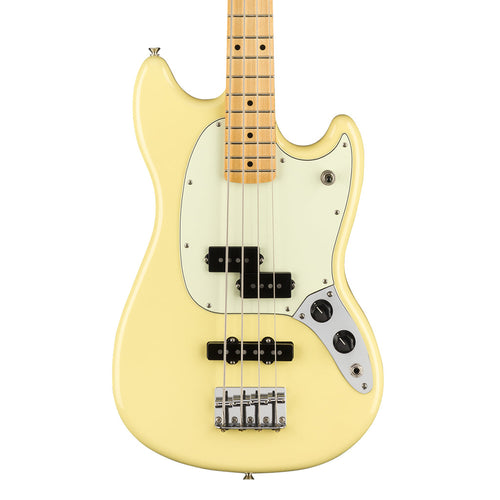[PREORDER 2 WEEKS] Fender Limited Edition Player Mustang Bass PJ Guitar, Maple FB, Canary Yellow