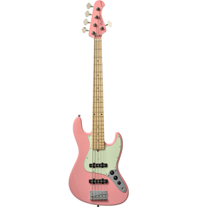 Bacchus WL-534S-ALD-SP Pink 5 String Bass