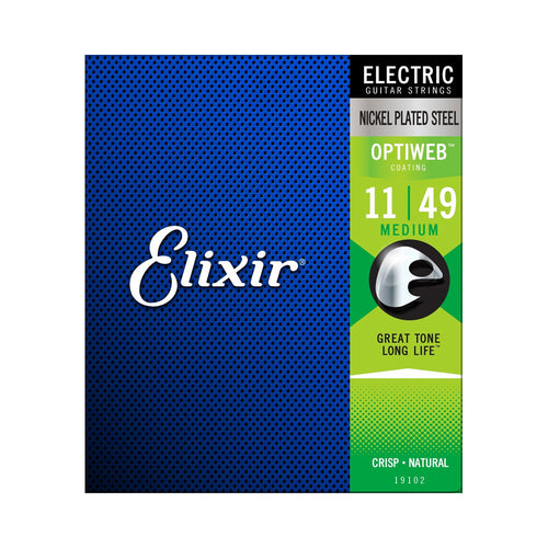 Elixir 19102 Optiweb Medium Electric Guitar Strings 11-49