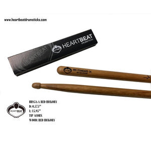 Heartbeat HBS 5A RED HICKORY ACORN Drumsticks