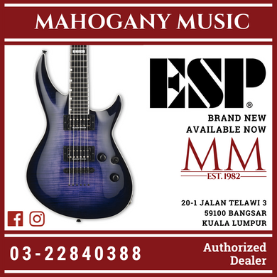 ESP E-II Horizon-III Reindeer Blue Electric Guitar