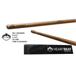 Heartbeat HBS 7A RED HICKORY ACORN Drumsticks