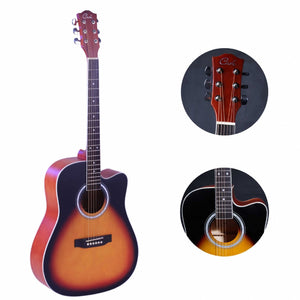 Cate QM-611 Sunburst Finish Acoustic Guitar