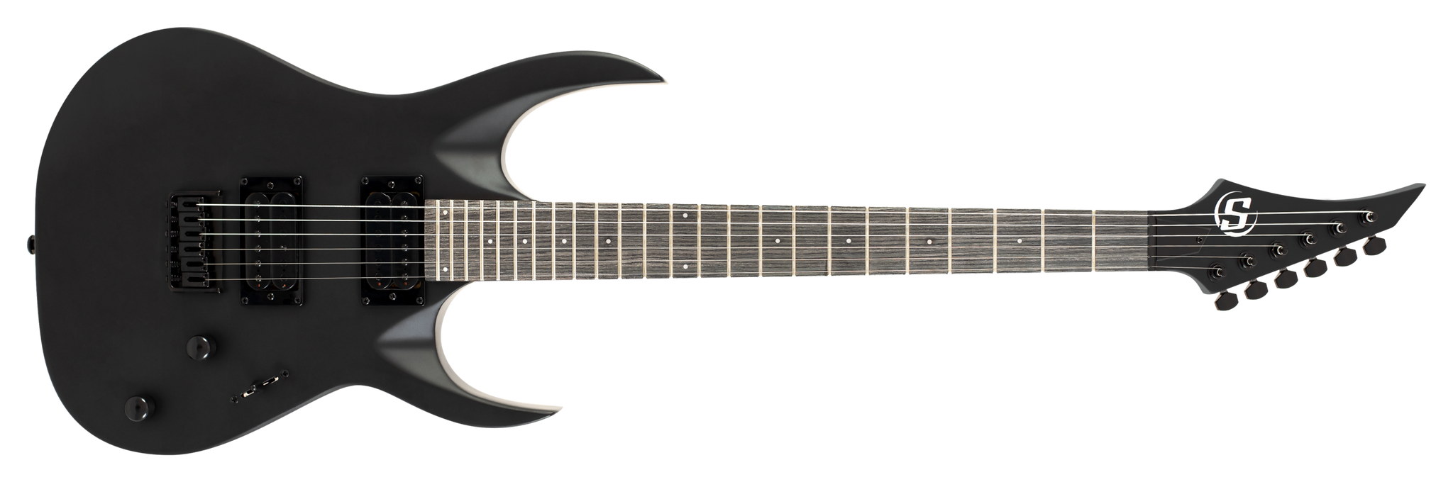 S by Solar AB4.6C Carbon Black Matte Electric Guitar – Mahogany Music