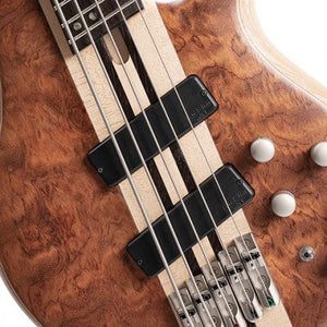 Cort A5 Beyond Electric Bass Guitar with Case - Open Pore Bubinga Natural