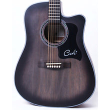 Cate 41" QM714CE Black Green Finish Acoustic Guitar
