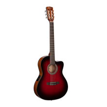 Cort JADE Nylon Burgundy Red Burst Classical Guitar W/EQ