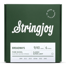 Stringjoy Broadways Electric Guitar Strings - 9/40