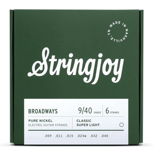 Stringjoy Broadways Electric Guitar Strings - 9/40