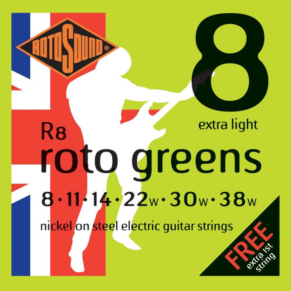 RotoSound R8, 8-38, 8 Gauge Electric Guitar Strings