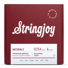 Stringjoy Naturals Acoustic Guitar Strings - 12/54