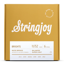 Stringjoy Brights Acoustic Guitar Strings - 11/52