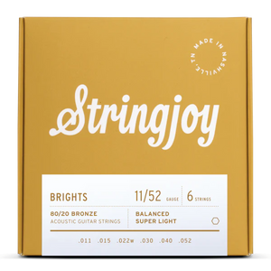 Stringjoy Brights Acoustic Guitar Strings - 11/52