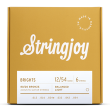 Stringjoy Brights Acoustic Guitar Strings - 12/54