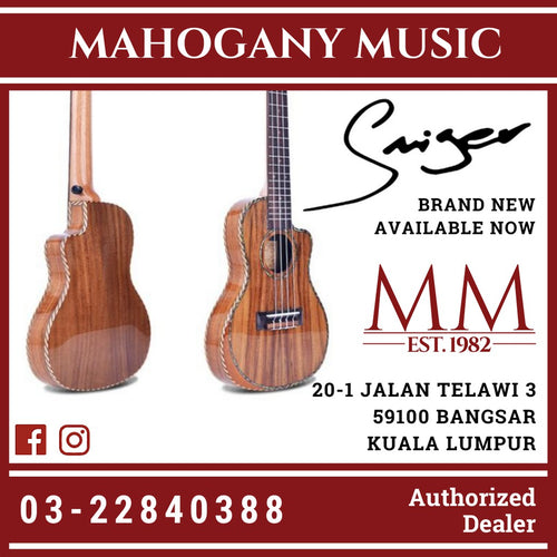 Smiger ARS-11 Thinline Natural Gloss Finish Ukulele
