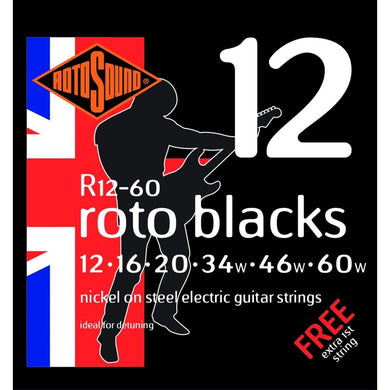 RotoSound R12-60 Roto Blacks 12-60 Electric Guitar Strings