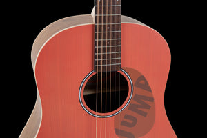 Ovation Applause AAS-69-O Acoustic Guitar Jump  Slope Shoulder Dreadnought Peach