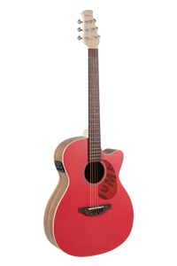 Ovation Applause AEO-69-R E-Acoustic Guitar Jump OM Cutaway Electro Lipstick