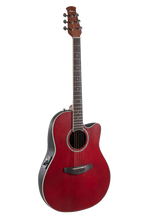 Ovation Applause AB24-2S E-Acoustic Guitar CS Mid Cutaway Ruby Red Satin