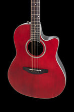 Ovation Applause AB24-2S E-Acoustic Guitar CS Mid Cutaway Ruby Red Satin