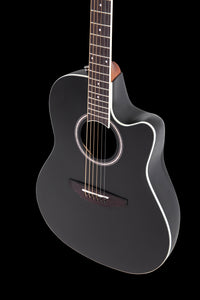 Ovation Applause AB24-5S E-Acoustic Guitar CS Mid Cutaway Black Satin