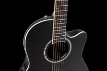 Ovation Applause AB28-5S E-Acoustic Guitar Super Shallow Bowl Cutaway Black Satin