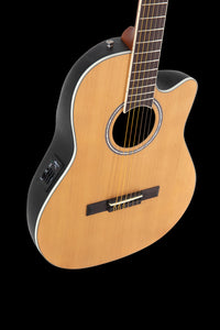 Ovation Applause AB24CC-4S E-Acoustic classical guitar Mid Cutaway Nylon Natural Satin