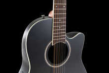 Ovation Applause AB2412-5S E-Acoustic Guitar AB2412II Mid Cutaway 12-string Black Satin