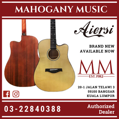 Aiersi Solid Spruce Top Acoustic Guitar – SG02SMC-41