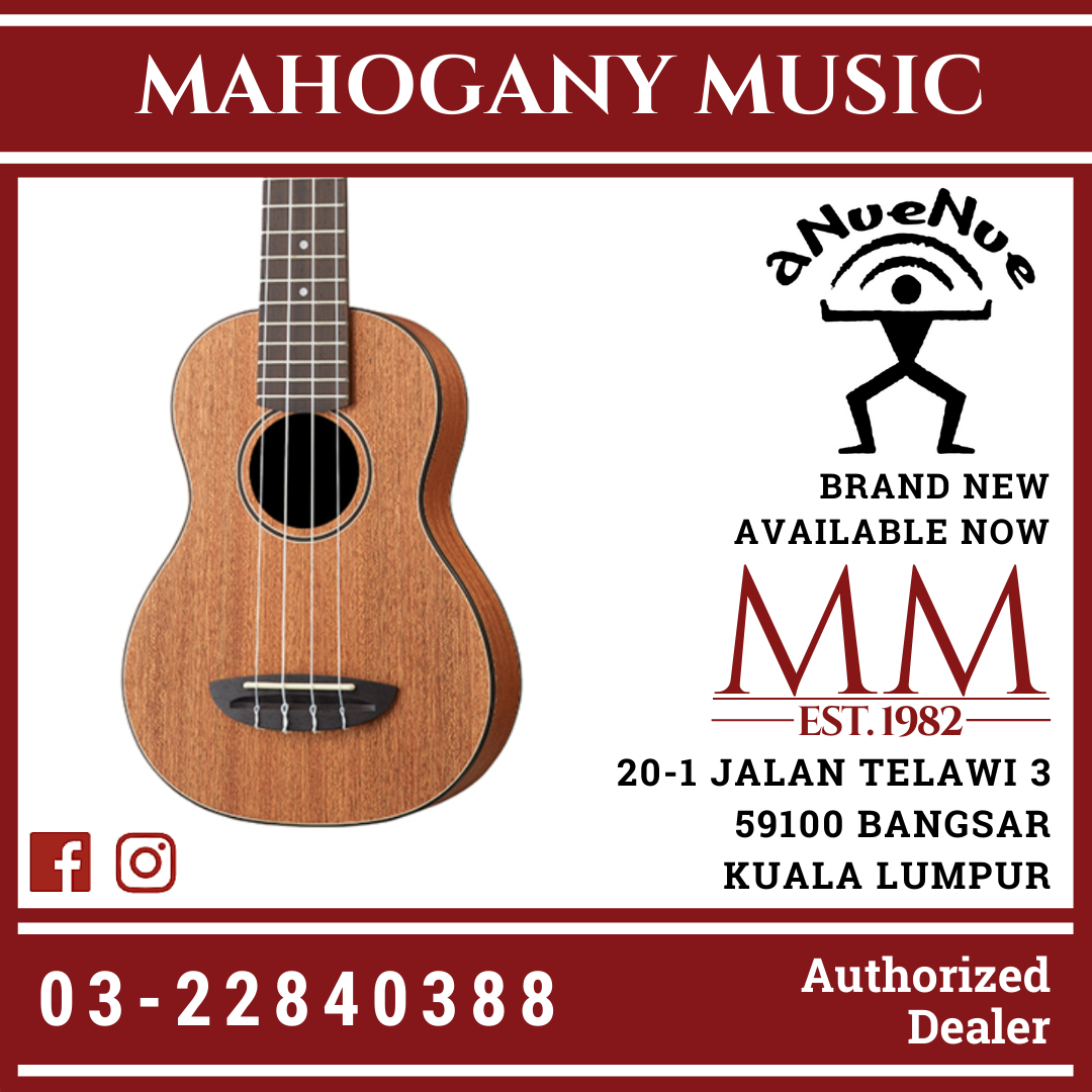 Anuenue Makani 1E Soprano Natural Finish Ukulele – Mahogany Anuenue Makani 1E Soprano Natural Finish Ukulele – Mahogany