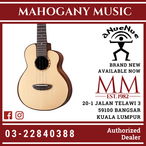 Anuenue UT200 Moon Bird Tenor Natural Finish Ukulele