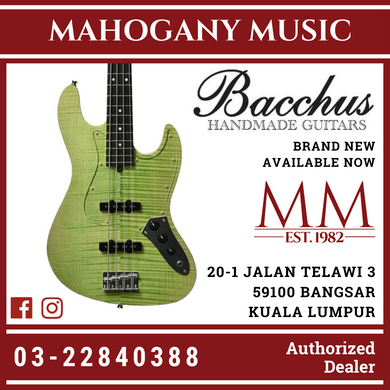 Bacchus WL-434S FM-ALD GRN-OIL Green Oil 4-String Bass