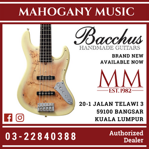 Bacchus WJB5-BP Act BD-B Blonde Burst 5-String Active Bass