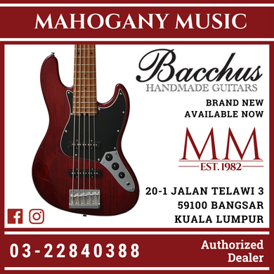 Bacchus WL5-ASH-RSM STR Roasted Maple Red 5-String Turbo Bass