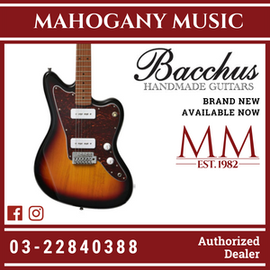 Bacchus BJM-1RSM/M-3TS Universe Series Roasted Maple Electric Guitar, 3 Tone Sunburst