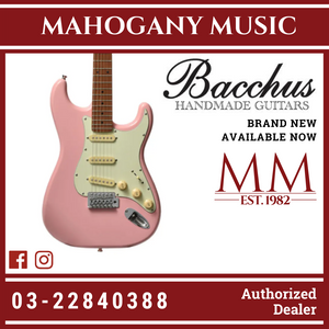 Bacchus BST-1-RSM/M-SLPK Universe Series Roasted Maple Electric Guitar, Shell Pink