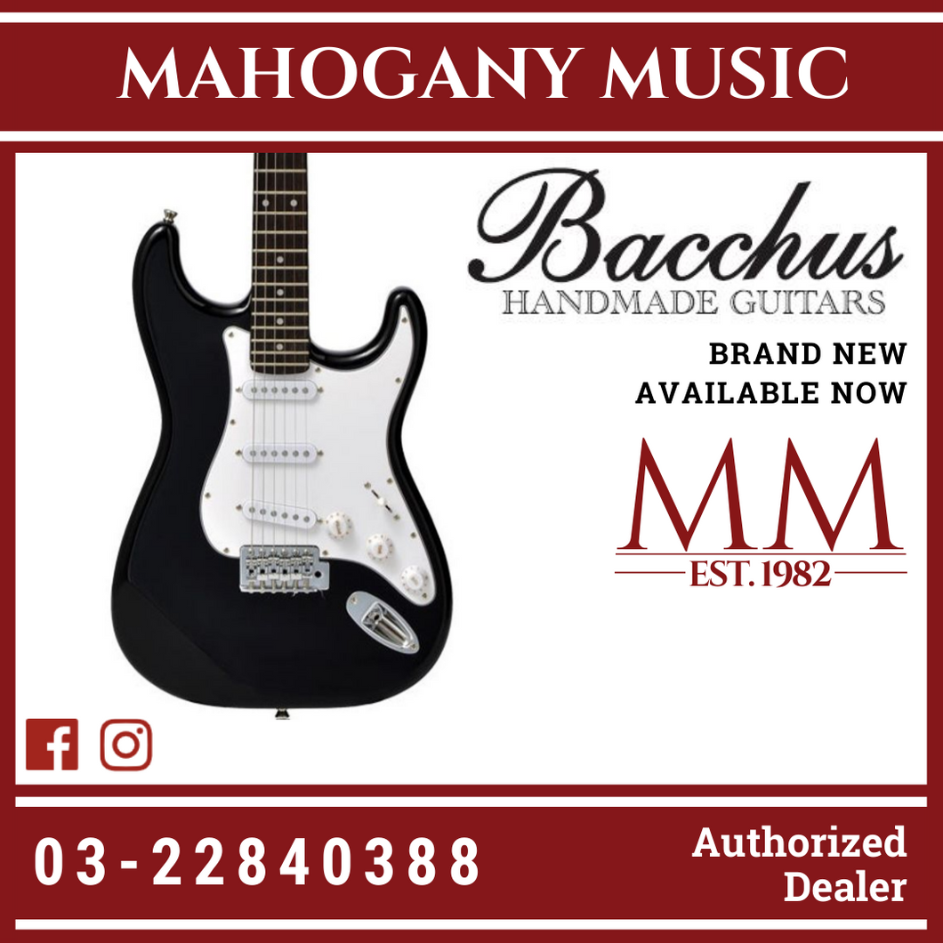 Bacchus BST-1R-BLK Universe Series Electric Guitar, Black