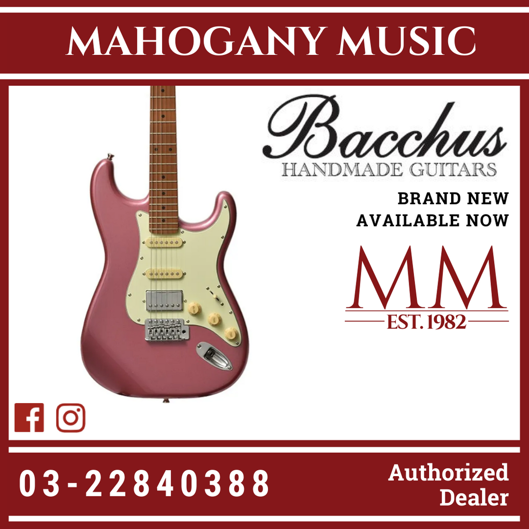 Bacchus BST-2-RSM/M-BGM Universe Series Roasted Maple Electric Guitar,Burgundy Mist