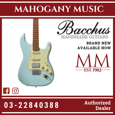 Bacchus BST-2-RSM/M-PTLSOB Universe Series Roasted Maple Electric Guitar, Pastel Sonic Blue