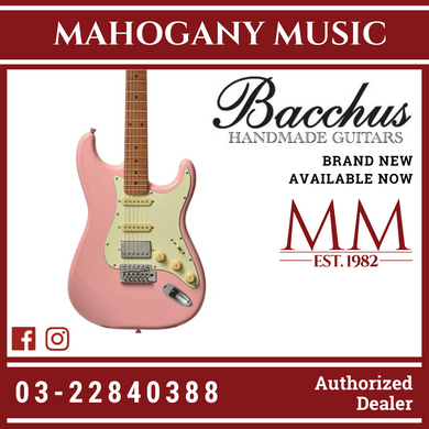 Bacchus BST-2-RSM/M-SLPK Universe Series Roasted Maple Electric Guitar, Shell Pink