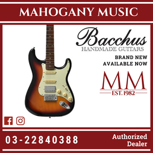 Bacchus BST-2-RSM/R-3TS Universe Series Roasted Maple Electric Guitar,3 Tone Sunburst