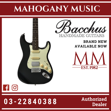 Bacchus BST-2-RSM/R-BLK Universe Series Roasted Maple Electric Guitar,Black