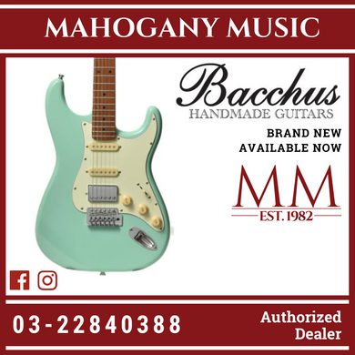 Bacchus BST-2-RSM/R-SFG Universe Series Roasted Maple Electric Guitar, Seafoam Green