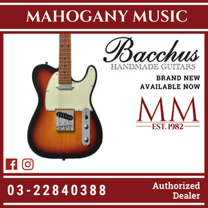 Bacchus BTE-1-RSM/M-3TS Universe Series Roasted Maple Electric Guitar, 3 Tone Sunburst
